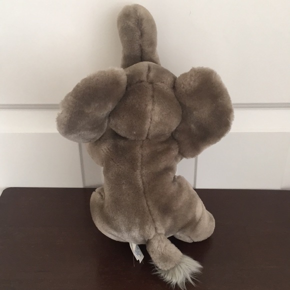 Cuddly Elephant Stuffed Animal Gray White Soft Kid's Toy - Picture 7 of 9